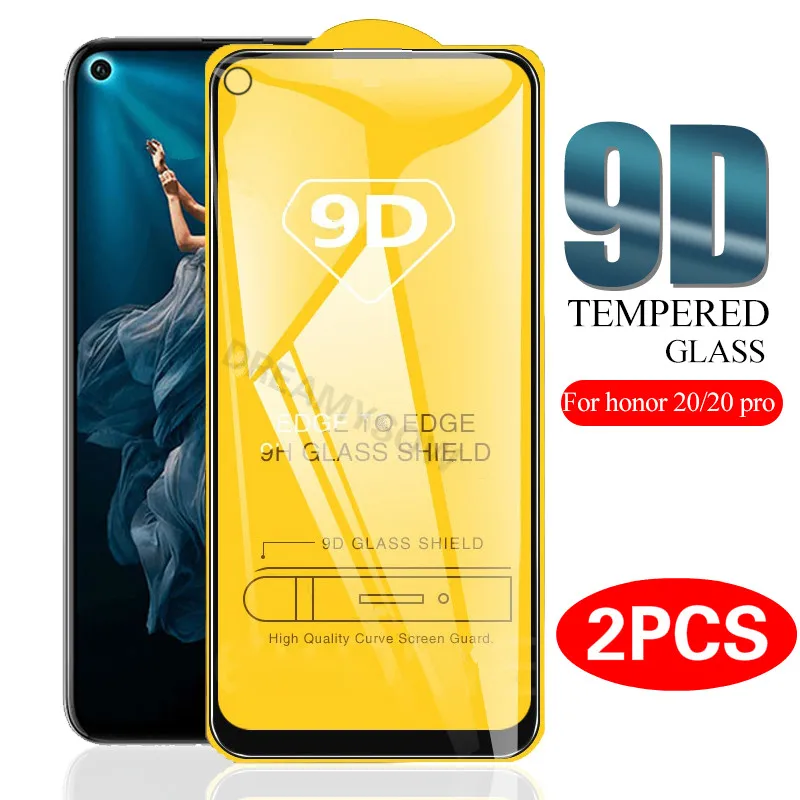 2 шт 9D Защитная пленка для huawei Honor 10i 20i 20Pro полное покрытие закаленное стекло экран для Honor 10 9Lite 8Lite более прочный