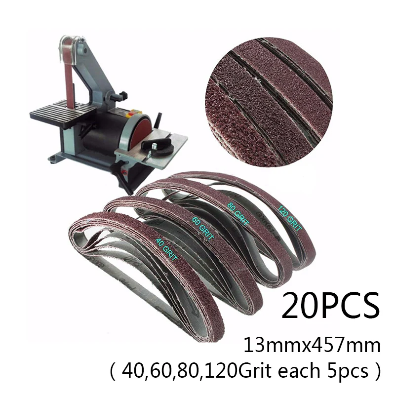 

20pcs/Set 1.3*45.7cm Fine Grit Sanding Belt Sandpaper Sander Abrasive Band Strap