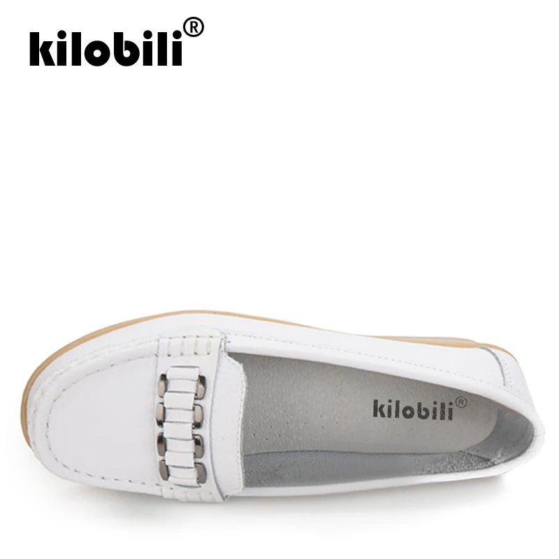 Kilobili/2019 г. весенние женские балетки из натуральной кожи на плоской подошве