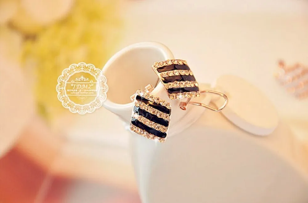 Женские серьги гвоздики с австрийскими кристаллами|jewelry christmas gifts|jewelry gift setjewelry boxes