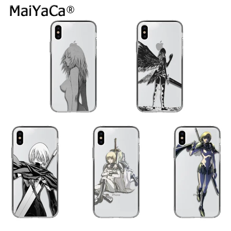 

MaiYaCa Claymore transparent soft tpu phone case cover for iPhone X XS MAX XR 6S Plus 5S 7 8PLUS case Cover