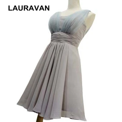 Grey Short Chiffon Dress