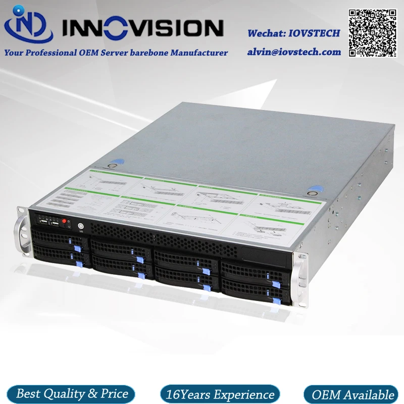 Newly huge storage 2U hot swap 8bays server Case S25508-in