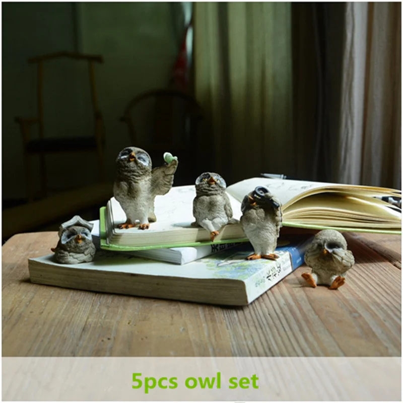 Everyday-Collection-Home-Decoration-Resin-Cute-Owl-Animal-Bonsai-Ornament-Accessories-Miniature-Figurine-birthday-present (2)