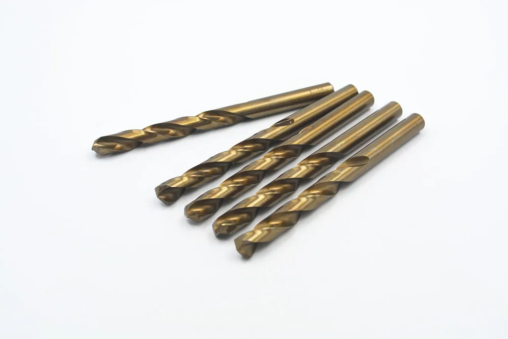 

Stainless Steels Spiral Flute 9.5mm Bit Diamater HSS-Co 5 PCS Twisted Drill Bits