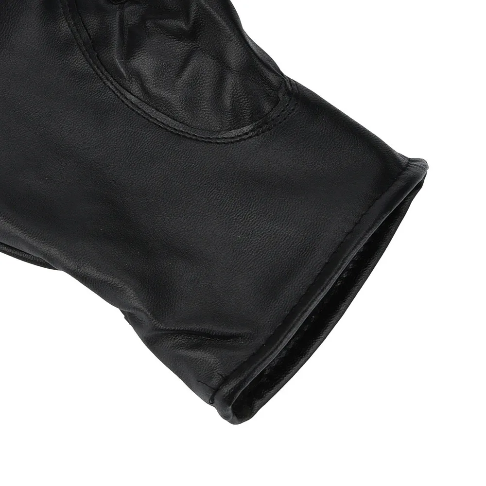 

Perimedes Hot Men's Luxurious PU Leather Winter Driving Gloves Cashmere Tactical gloves Black Drop Shipping luvas de inverno