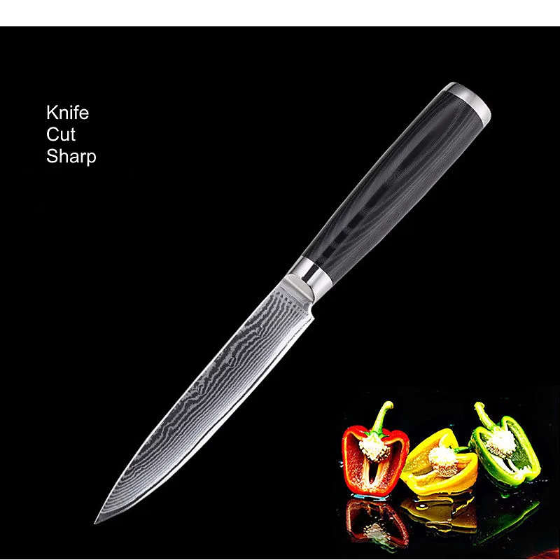 

Findking Mikata Handle 5 inch Fruit Knife Damascus Steel Kitchen Knife 67 layer Professional Chef Utility Knives