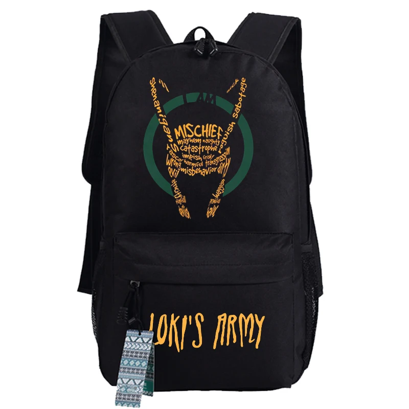 

2017 Movie Thor 3 Ragnarok Loki Laufeyson Helmet Cosplay Backpack Canvas Adult Travel Student Shoulder Bags Gift Accessory