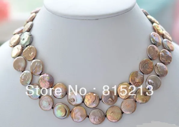 

ddh00331 32" 14mm coffee coin Freshwater cultured pearl necklace 28% Discount