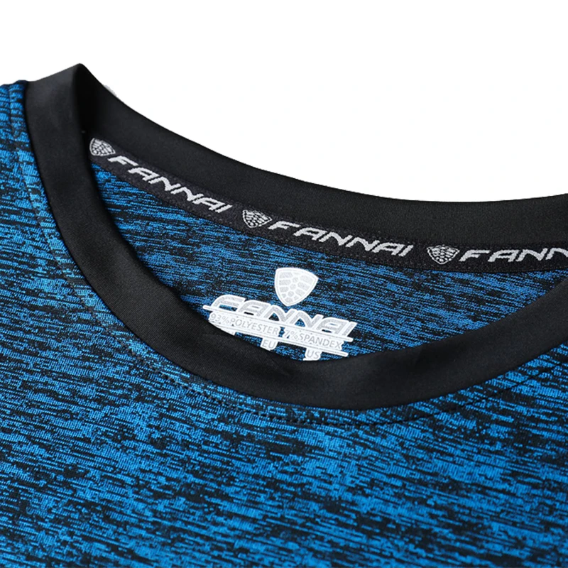 FANNA Ropa Deportiva Men T Shirts Sport  Reflective Running t shirt male Gym Fitness Exercise Workout Short Sleeve Sportswear