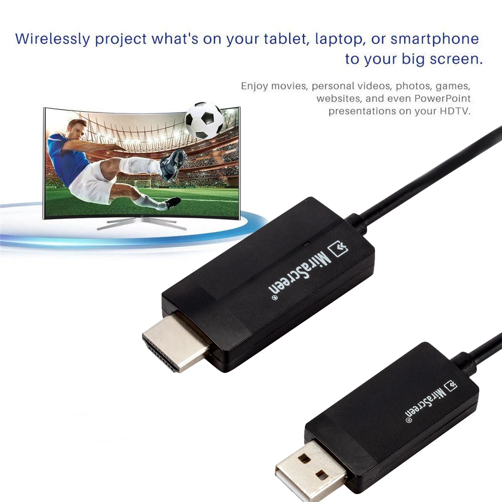 Wireless Display Projected Adapter Cable Receiver with HDMI&USB Port For Microsoft HDMI Video HD TV Stick Dongle Media Streamer Wireless Display Projected Adapter Cable Receiver with HDMI&USB Port For Microsoft HDMI Video HD TV Stick Dongle Media Streamer