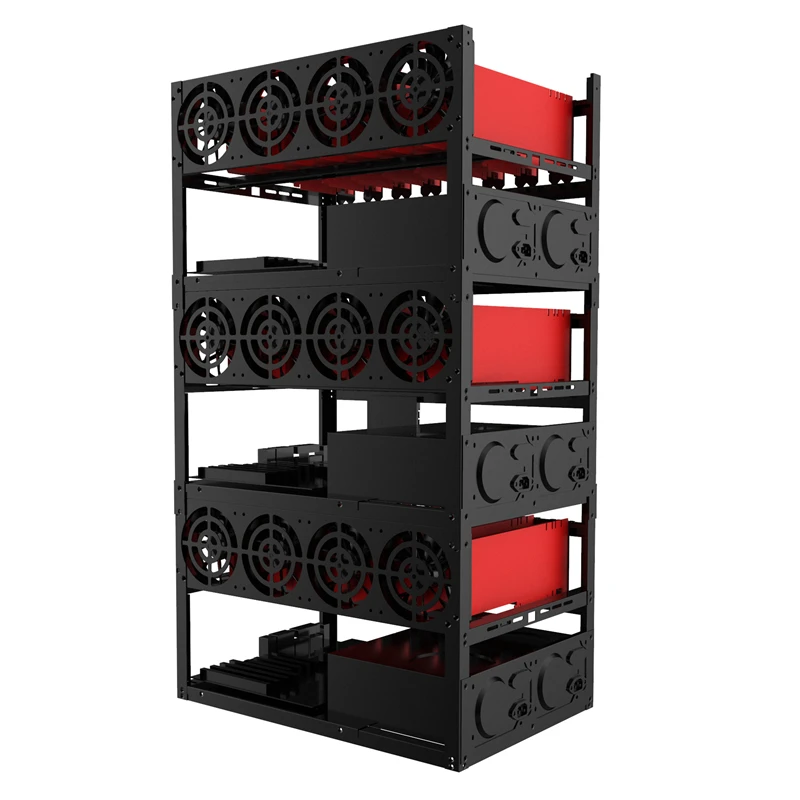 Crypto Coin Open Air Mining Frame Rig Sever rack 8 GPU Case 24 Video card Eth ETC BTC ZEC XMR RX 480 570 GTX 1080 1070 P104 P106 Crypto Coin Open Air Mining Frame Rig Sever rack 8 GPU Case 24 Video card Eth ETC BTC ZEC XMR RX 480 570 GTX 1080 1070 P104 P106