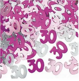 3 Packs Pink 30th Birthday Pearl Anniversary Party Table Confetti Decorations