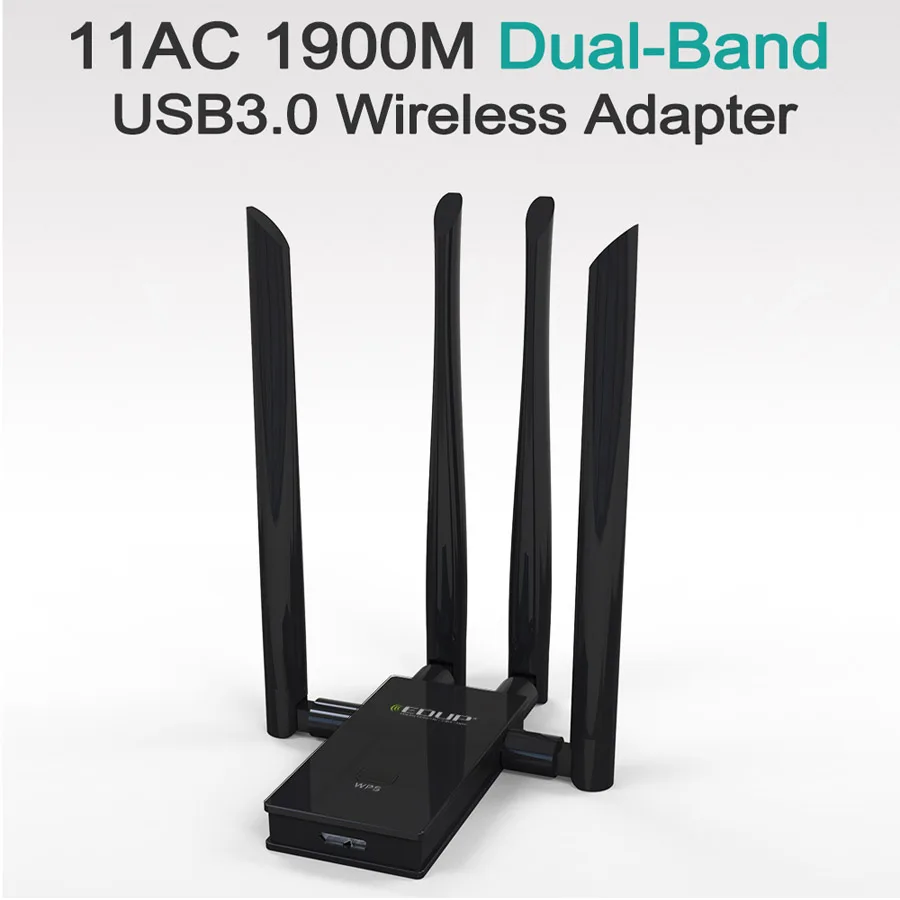 

EDUP EP-AC1621 Dual Band 1900Mbps Wireless USB Wifi Adapter With 5g Antenna wi-fi Receiver Network Card For PC Laptop