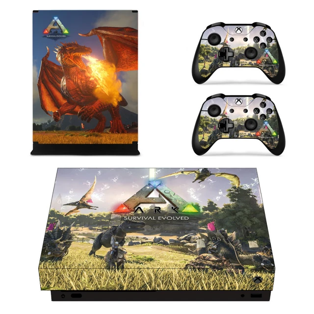 ARK Survival Evolved Skin Sticker Decal For Microsoft Xbox One X Console  and 2 Controllers For