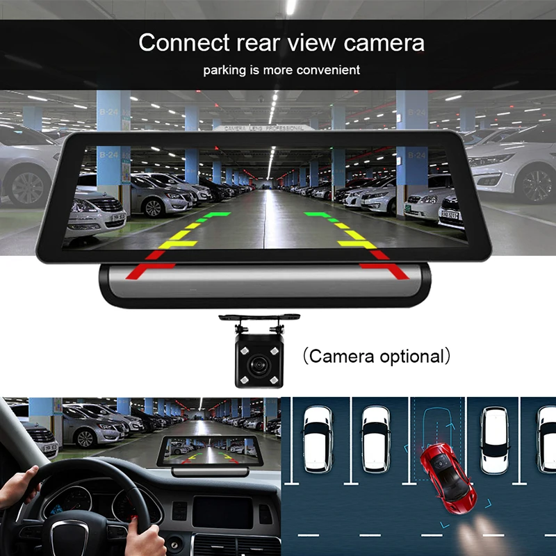KEELEAD 4G Автомобильный видеорегистратор Камера GPS 9 88 &quotAndroid 5 1 Full HD 1080P с двумя