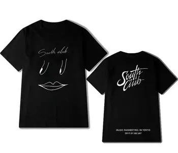 

Kpop south club winner concert same printing o neck short sleeve t-shirt fashion summer cartoon unisex t shirt top tees