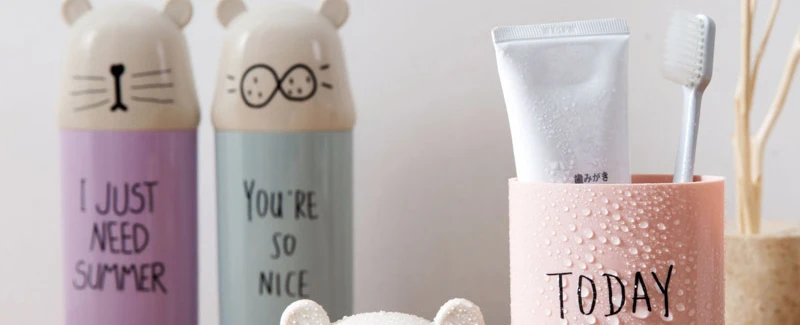 Travel Toothbrush Cup Storage Boxes Cute Cartoon Brush Teeth Washing Tooth Case Children Home Bathroom Organization Bin Portable_10