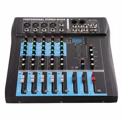 CT6 6 каналов Professional Stereo Mixer Live Audio Sound Console вокальный эффект процессор с 4-CH моно и 2-CH стерео вход