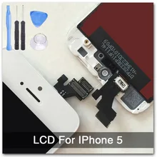 White 100% Guarantee A+++ Display for Iphone 5 LCD Touch Screen Digitizer Assembly + Tools +With Original Digitizer Glass