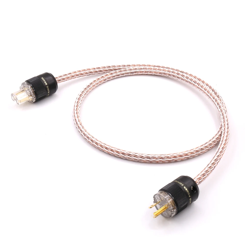 HIFI 12TC Power Cable High Quality 6N OCC Hifi Power Cord with US Plug