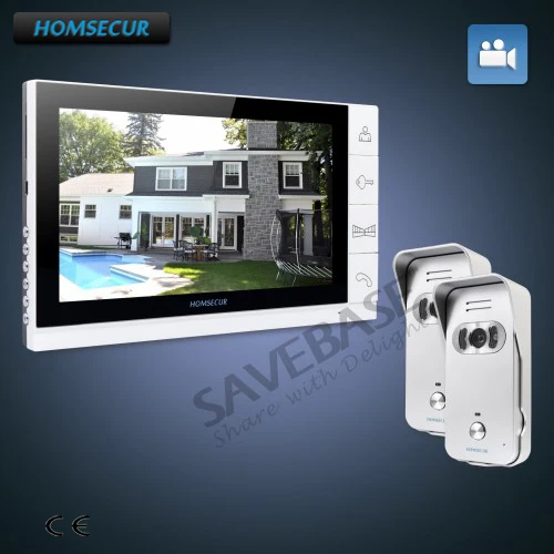 

HOMSECUR 9" Wired Video&Audio Home Intercom+Sensor-Controlled IR Lights for Quality Night Vision