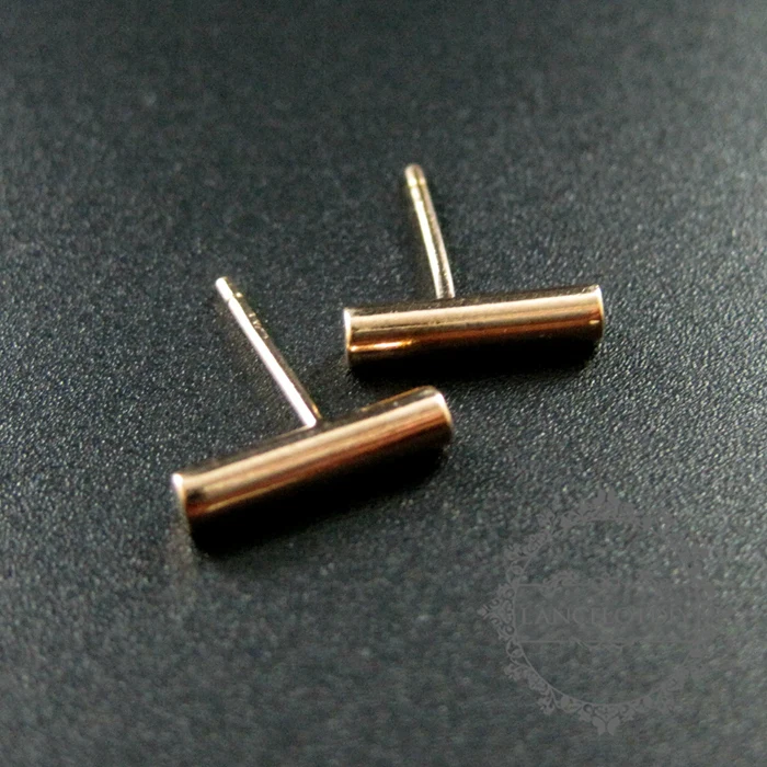 

11x2mm round stick solid 925 sterling silver fashion earrings studs 1703012