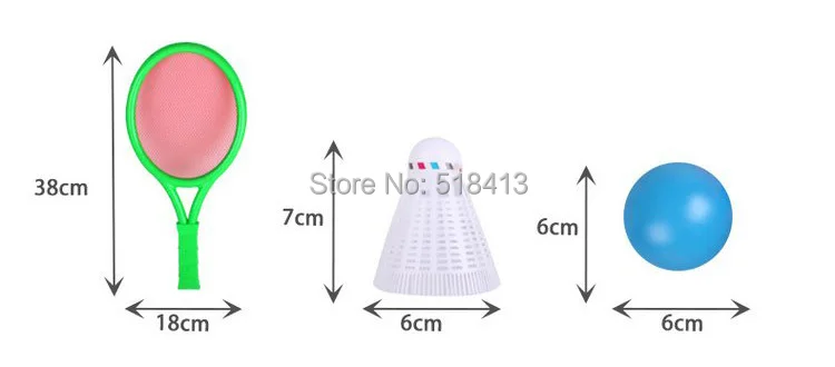 Спортивные игрушки типа двойного назначения Бадминтон/Теннисная ракетка Детская уличная унисекс пластиковая От 8 до 11 лет