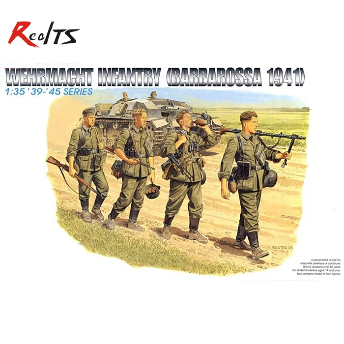 Dragon 1//35 6105 WWII German Wehrmacht Infantry Barbarossa 1941 4 Figures