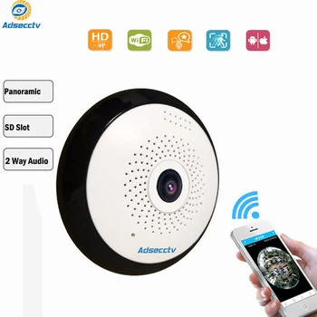 

IP Wi-Fi Camera 3D VR Panoramic View Wirelessm Dome camera 360 Degree Mini Smart CCTV Home Security fisheye Camera AR-VRC06Y