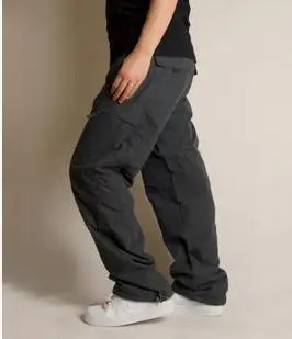 Зимние новые утепленные мужские брюки с плюшевой подкладкой, прямые теплые брюки с карманами, мужские брюки, комбинезоны, pantalones broek - Цвет: Серый