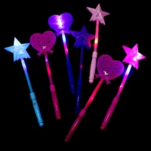 Мигающая детская Подарочная игрушка светящаяся Фея пентаграмма флэш-палка светящиеся палочки волшебная палочка со звездой вечерние концерты Рождество Хэллоуин