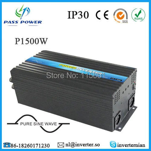 

Free Shipping Single Phrase 50Hz 60Hz DC 12V 24V 48V AC 100V 110V 120V 220V 230V 230V PSW Pure Sine Wave Solar Inverter 1500W