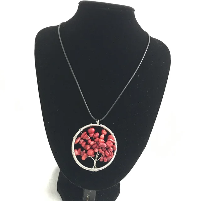 life of tree pendant necklace collares collier colar natural coral
