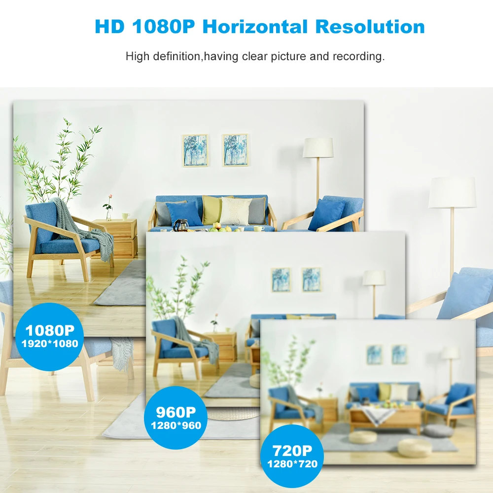 HD 1080P WiFi ip-камера безопасности с поворотом, WiFi камера с поддержкой P2P, ночное видение, обнаружение движения, двухстороннее аудио, управление с помощью приложения для телефона