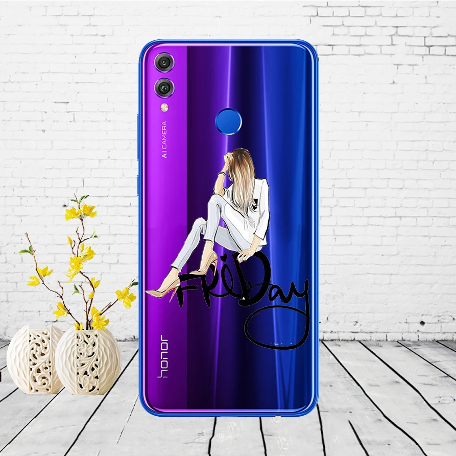 11SX силиконовый чехол для huawei honor 8x чехол 6,5 дюймов Мягкий ТПУ задняя крышка для huawei honor 8x защитный чехол для телефона Coque живопись - Цвет: 7