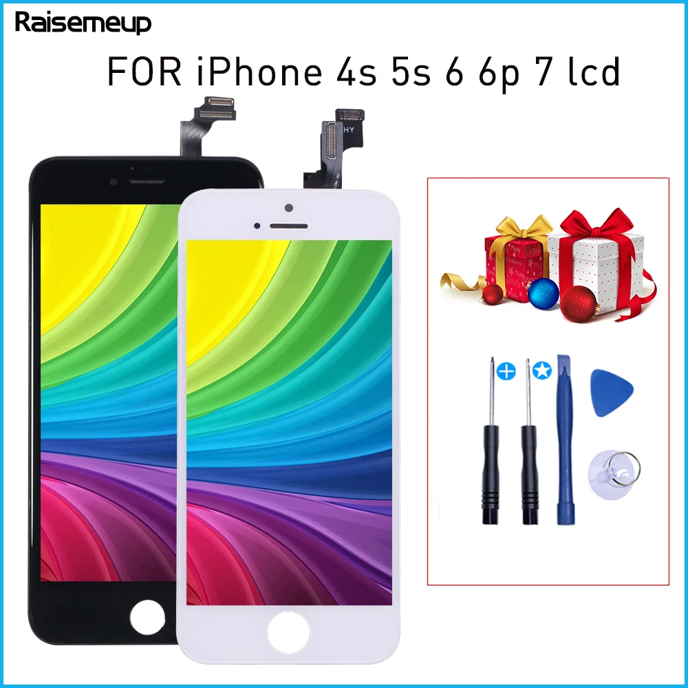 Сборка ЖК дисплей дигитайзер для iPhone 6 plus p AAA качество сенсорный экран 7 5S 4S без