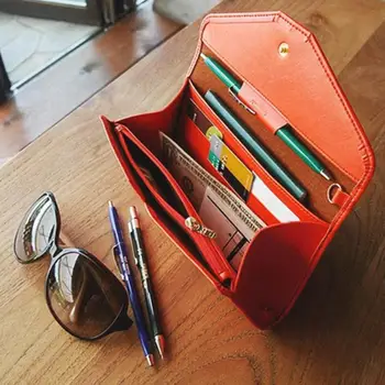 

Women Long Wallet PU Leather Credit Card Holder Hasp Zipper Mobile Phone Storage Bag Passport Checkbook Wallets ID Card Holder