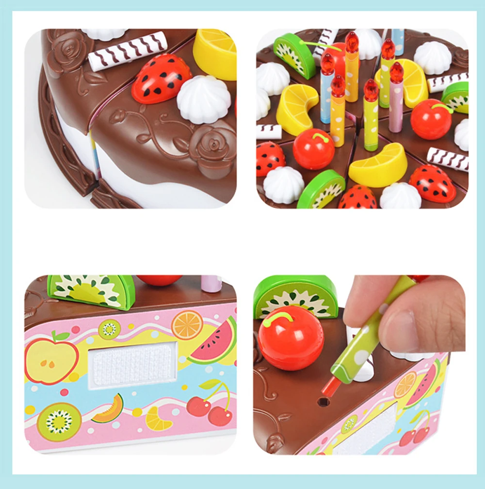 37-94 шт ролевые игры кухонные игрушки резка «сделай сам» фруктовый игрушечный торт миниатюрная еда для кукол ролевая игра для детей Подарки