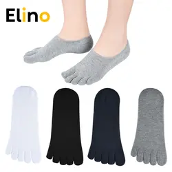 Elino 4 пары хлопок пять пальцев носок носки нескользящие для спорта Бег летние однотонные невидимые носки по щиколотку для мужчин женские