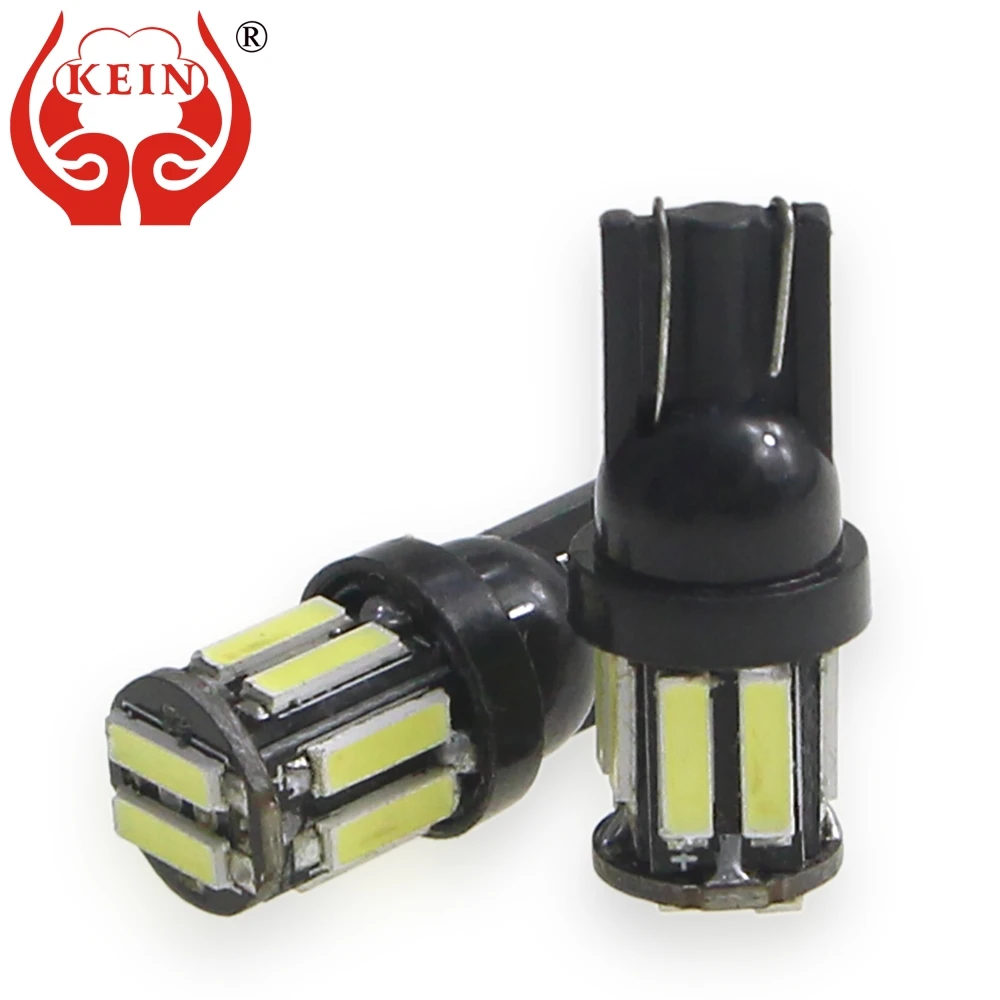 

KEIN 8PCS w5w t10 led bulb 10smd 7020 led car Auto license plate reading interior signal lamps light Car Styling 12V 194 168 501