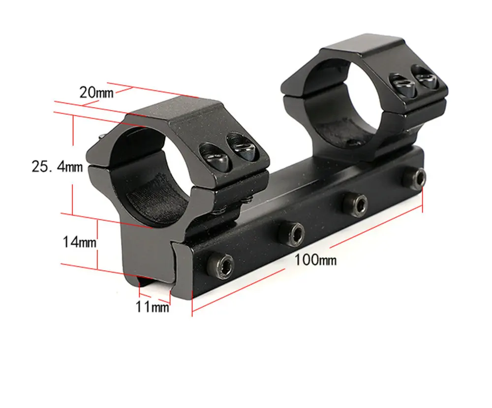 10 см средний профиль 11 мм ласточкин хвост. 22 пневматического пистолета 25,4 мм 1 дюйм прицела кольца с Стоп-штифт для охотничьего тропа прицел крепление кольцо