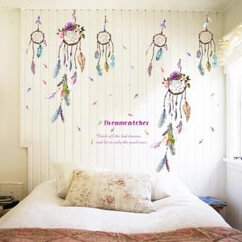 

Quote Dreamcatcher Dream Catcher Vinyl Removable Stickers Nursery Kids Bedroom Bathroom Window Showcase Decor Mural Wall Decals