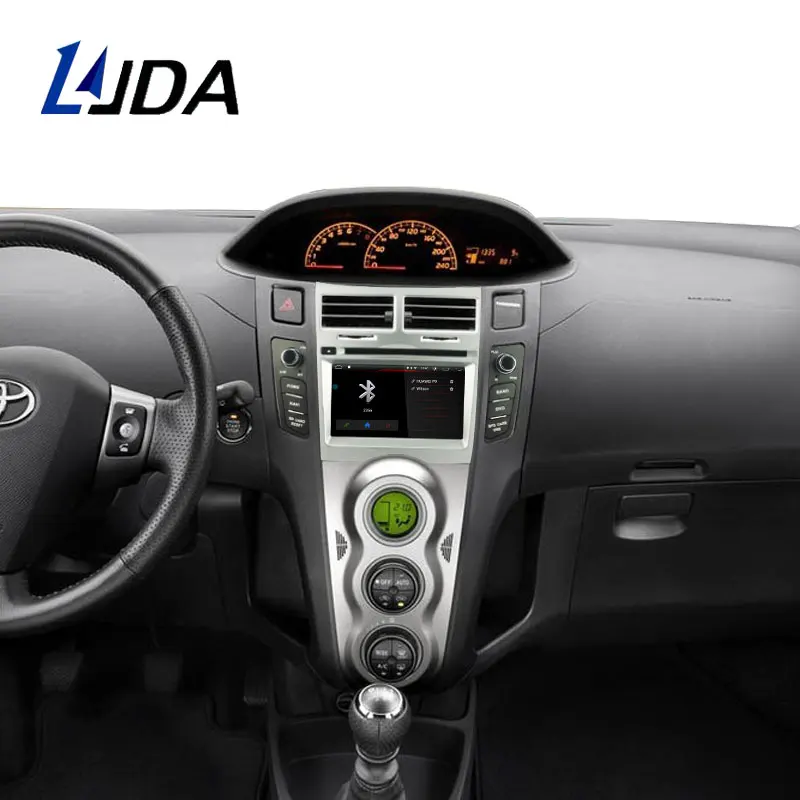 Discount LJDA 2 Din Android 9.1 Car Radio For Toyota Yaris 2005-2011 Car Multimedia Player Stereo Auto Audio GPS Navigation DVD Video 5
