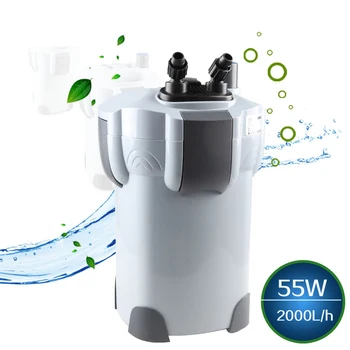 

Free Shipping High Quality HW-404A external filter without uv light for fish tank excluding filter materials 2000L/h 220V