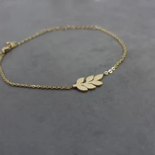 Венок браслет для Для женщин изысканные украшения Нержавеющая сталь браслет с подвесками ветки Листья Браслет Femme дружеский подарок