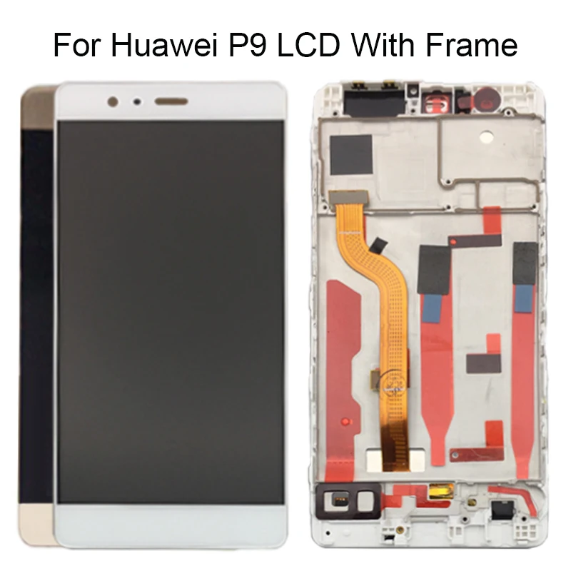 ЖК дисплей 5 2 дюйма для HUAWEI P9 с сенсорным экраном и дигитайзером рамкой замены