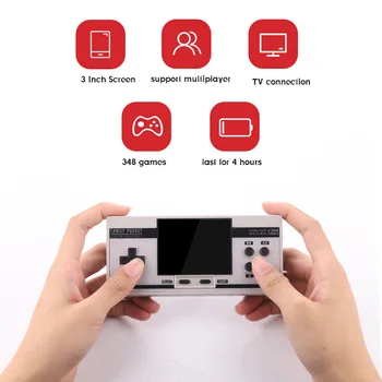 

Retro Handheld Game Console 3.0 inch Screen Mini Video game console Built-in 348 Classic Games Support 2 Players TV Video Output