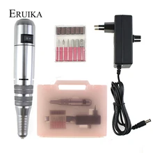 ERUIKA дрель для ногтей маникюрный набор электрическая дрель для ногтей Аксессуары для сверла машины 26000 об/мин контроль скорости педикюр маникюрные инструменты