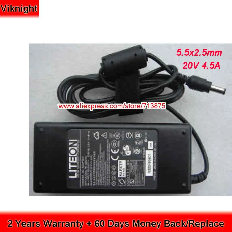 Genuine 20V 4.5A Adapter for Liteon PA 1900 05 PA 1900 06 Y460 Y470 ...